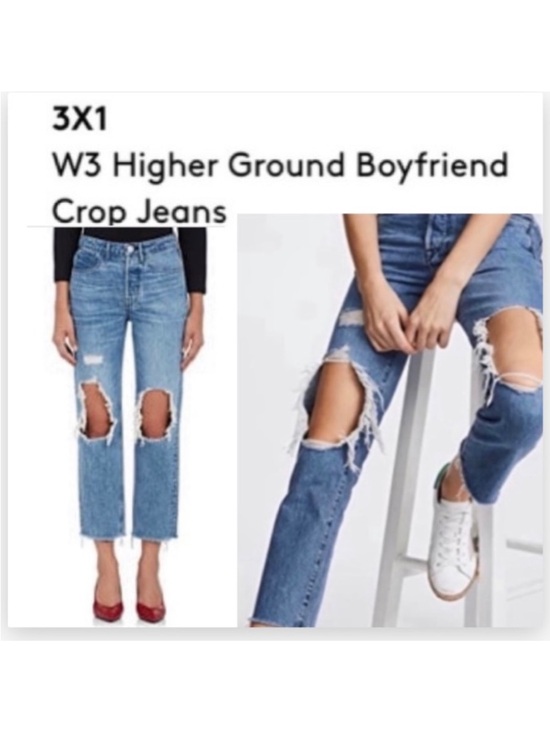 3x1 Denim - 3x1 W3 Higher Ground Distressed Boyfriend Crop Jeans MOST WANTED!! $468.00